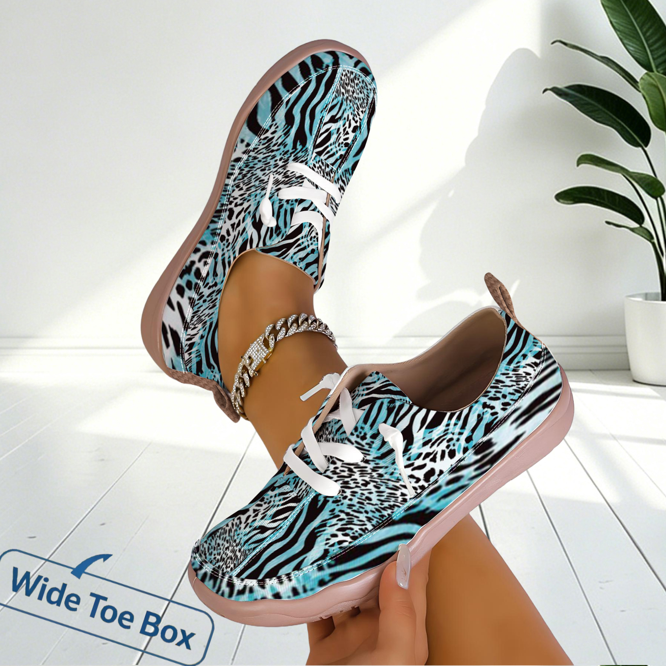 Women'S Shoes Hike - Women Animal Print Low Top Wide