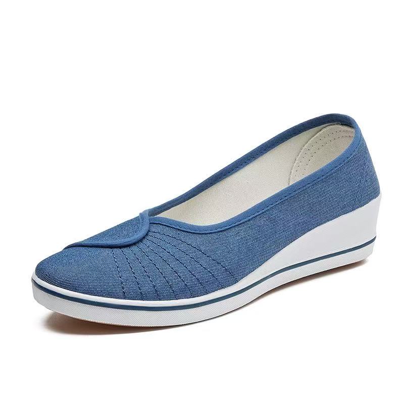 Women'S Shoes Nursing - 4cm heel Canvas Shoes Bottomed Denim