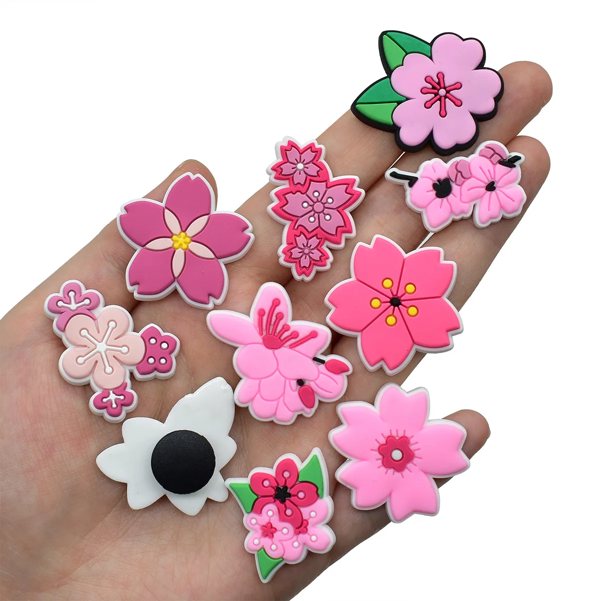 Women'S Shoes Crocs - Cute Pink Flower Shoe Charms for