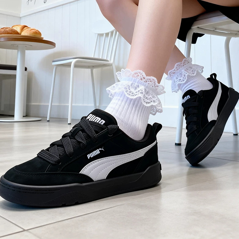 Women Shoes Puma - Men Puma 401606-15 Black White Suede