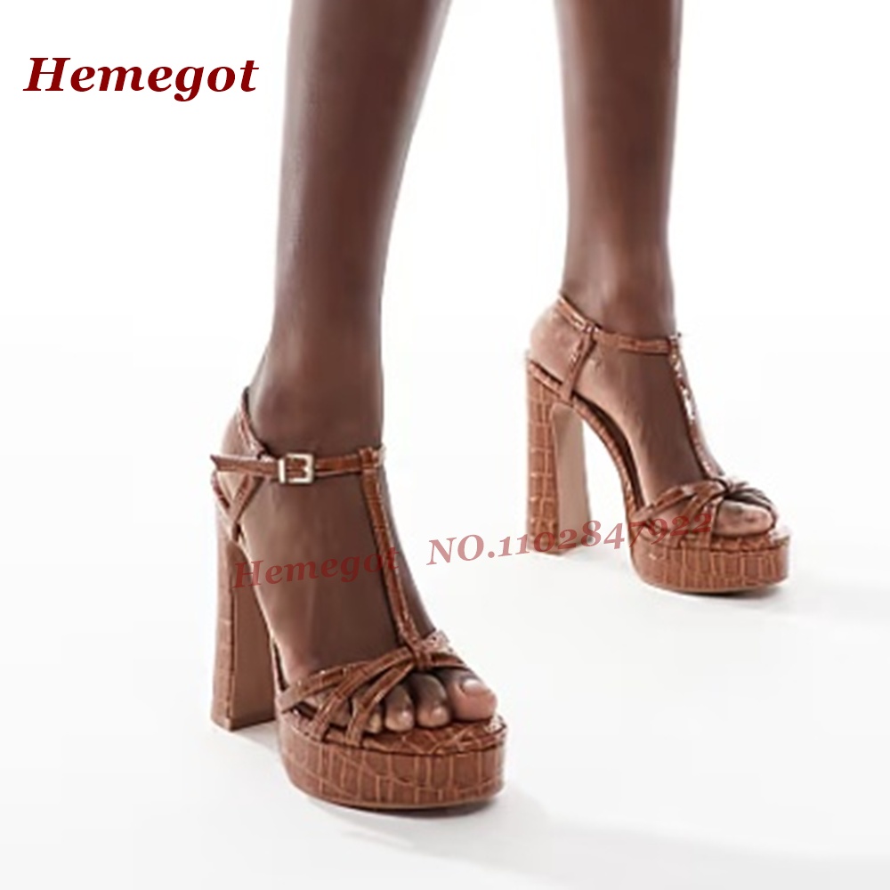 Brown Croc-Pattern Platform Sa - Women'S Shoes Crocs recension och pris