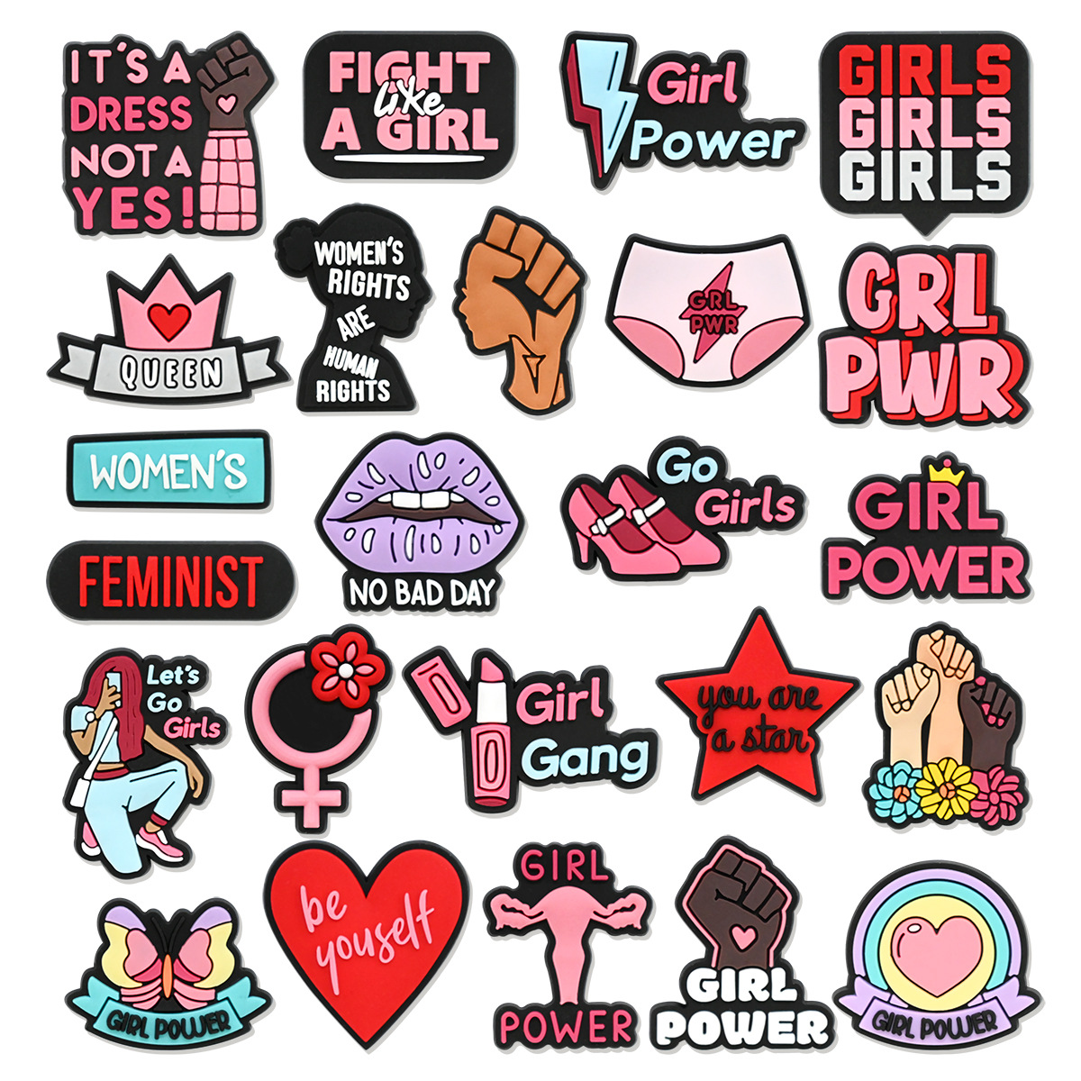 Cute Pink Power Shoe Charms De - Women'S Shoes Crocs recension och pris