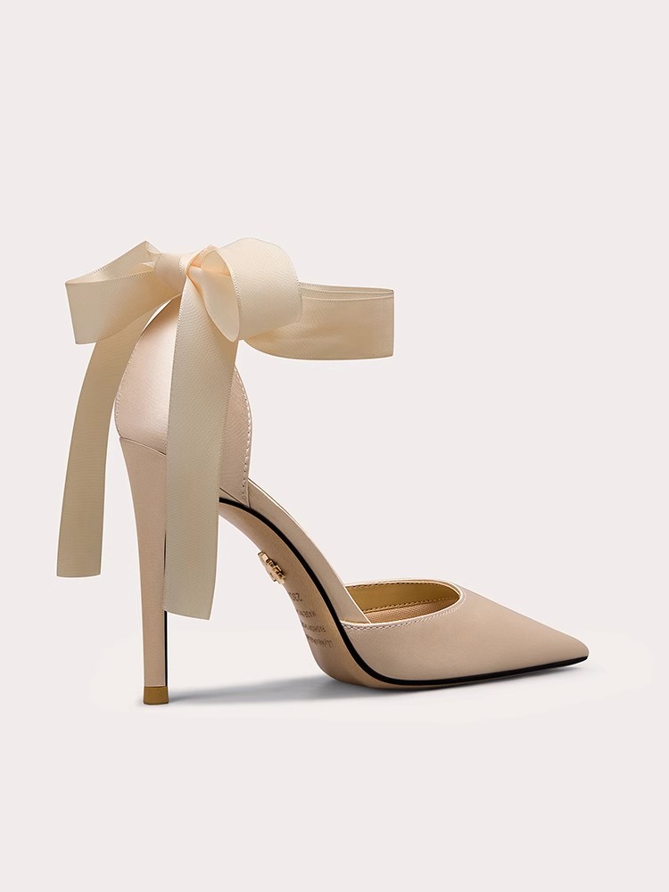 Stiletto sandals spring and su - Ribbon Tie Heel recension och pris